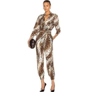 R13 Utility Jumpsuit Abstract Cheetah